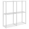 vidaXL Tubular Shelf med lagring Vit 86 x 27 x 90 cm Aluminium