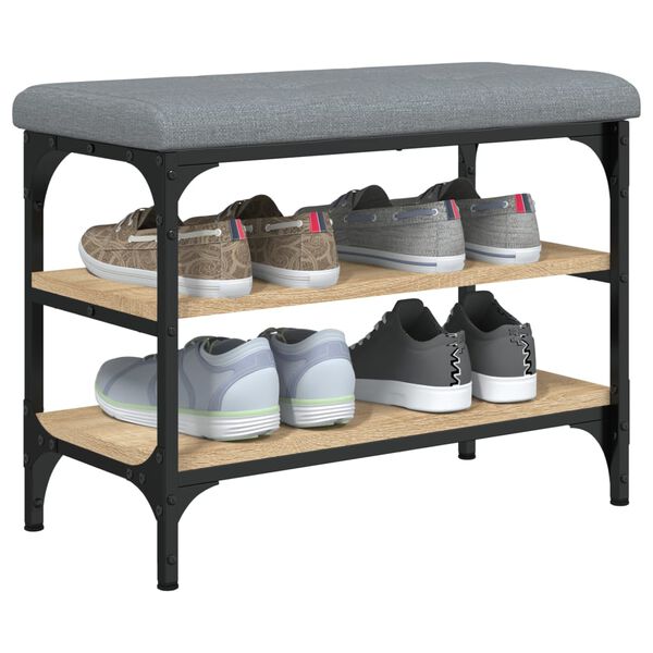 vidaXL Skob&auml;nk sonoma-ek 62x32x47 cm konstruerat tr&auml;