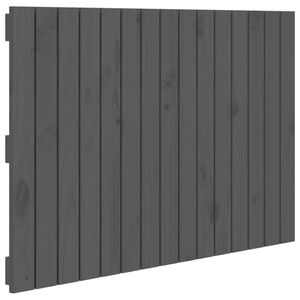 vidaXL V&auml;ggmonterad huvudgavel gr&aring; 95,5x3x60 cm massiv furu