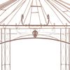 vidaXL Trädgårdspaviljong antikbrun 4 m järn