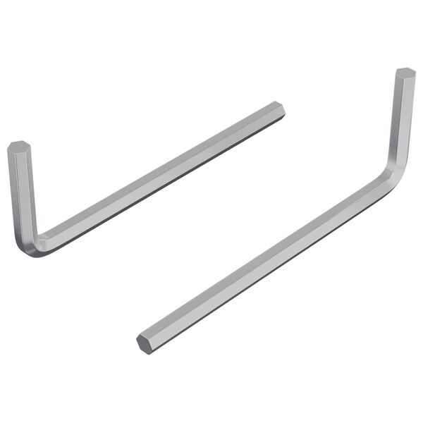 vidaXL Sexkantnyckel 2 pcs Silver 32 x 86 mm St&aring;l