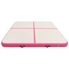 vidaXL Uppbl&aring;sbar gymnastikmatta med pump 200x200x20 cm PVC rosa