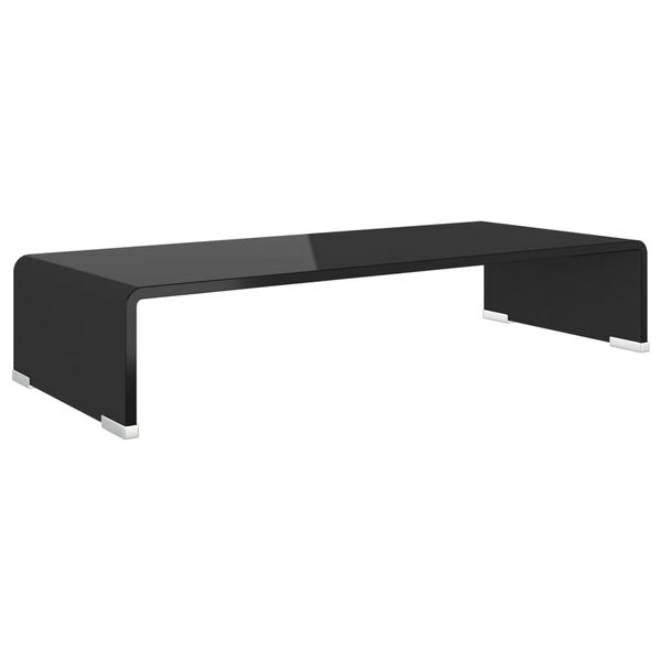 vidaXL TV-bord glas svart 60x25x11 cm