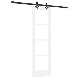vidaXL Skjutd&ouml;rr ORKDAL 61 x 198,5 cm Massivt talltr&auml; och glas