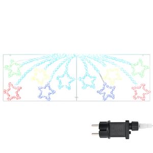 vidaXL Julstjärna med 432 LED-lampor Flerfärgsdesign 180 x 57 cm PVC