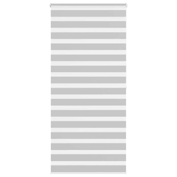vidaXL Rullgardin zebra ljusgrå 95x200 cm tyg bredd 90,9 cm polyester