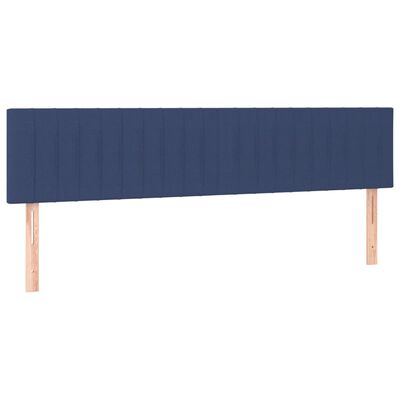 vidaXL Ramsäng med madrass & LED blå 120x190 cm tyg