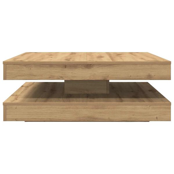 vidaXL Soffbord 360 grader vridbart artisan ek 90x90x34,5 cm