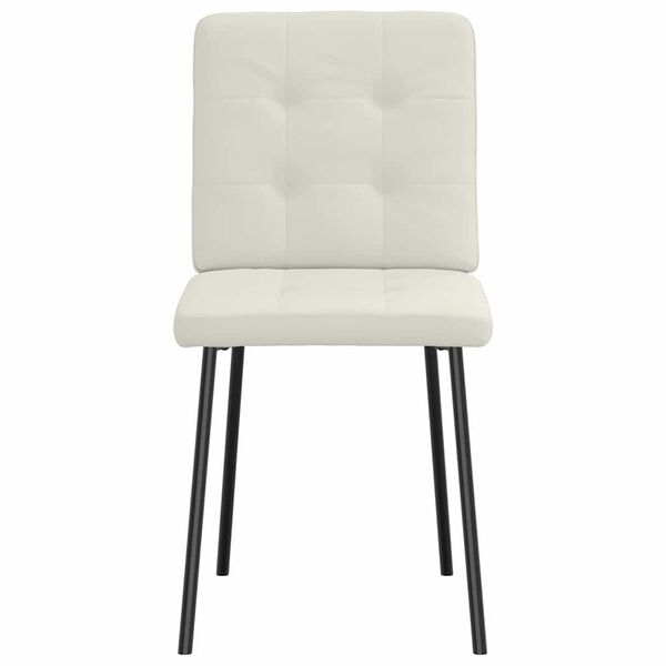 vidaXL Matstolar 4 st gräddvit sammet