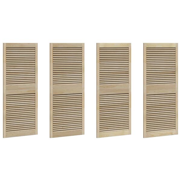 vidaXL Skåpdörr 4 pcs Naturfärg 140.5 x 2 x 59.5 cm Massiv furu