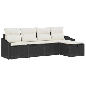 vidaXL Soffset med kudde 6 pcs konstrotting