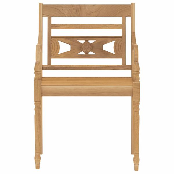 vidaXL Matgrupp f&ouml;r tr&auml;dg&aring;rden 5 delar massiv teak