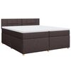 vidaXL Rams&auml;ng med madrass m&ouml;rkbrun 200x200 cm tyg