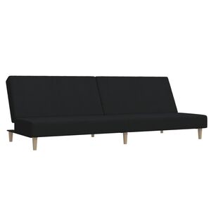 vidaXL B&auml;ddsoffa 2-sits svart tyg