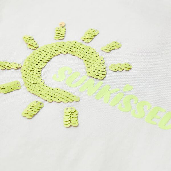 T-shirt f&ouml;r barn ecru 140