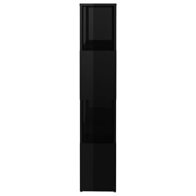 vidaXL Bokhylla Rumsavdelare svart högglans 60x24x124,5 cm