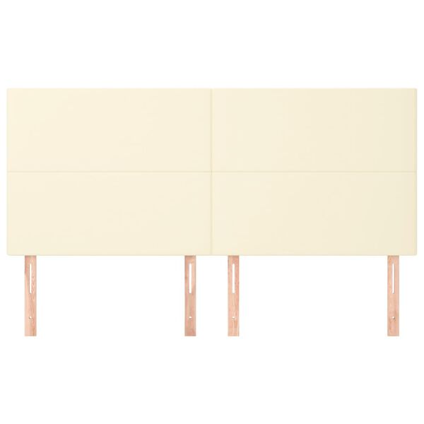 vidaXL S&auml;nggavel kr&auml;mf&auml;rgad 180x5x118/128 cm konstl&auml;der