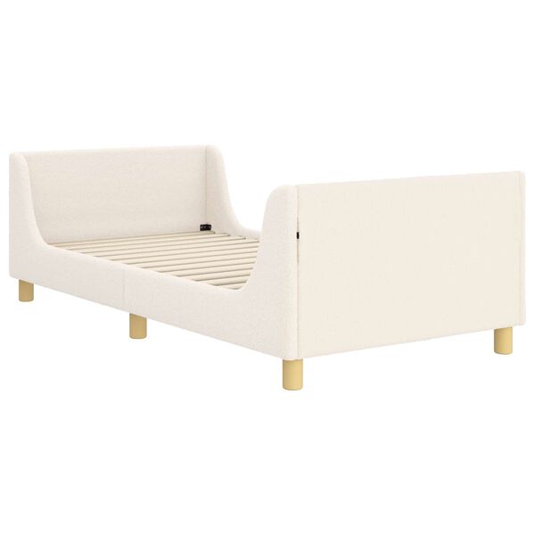 vidaXL Barns&auml;ngram med s&auml;nggavel Kr&auml;m 90 x 200 cm Sj&ouml;f&aring;ls tyg