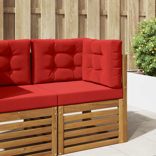 vidaXL Utomhus Soffa Kudde 3 pcs R&ouml;d Polyester