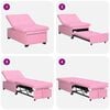 vidaXL Pull Out Sofa Bed Rosa 194 x 50 x 82 cm tyg