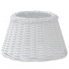 vidaXL Lampsk&auml;rm vit &Oslash;50x20 cm korgmaterial