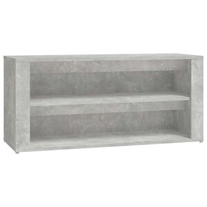vidaXL Skohylla betonggr&aring; 100x35x45 cm konstruerat tr&auml;