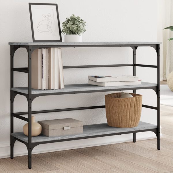 vidaXL Avlastningsbord gr&aring; sonoma 100x32x75 cm konstruerat tr&auml;