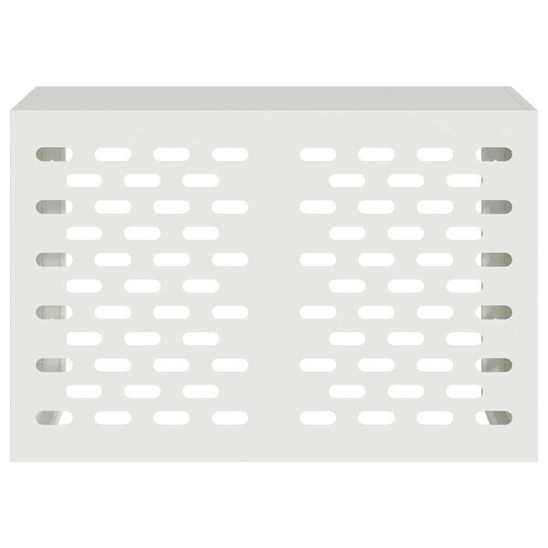 vidaXL T&auml;ckning f&ouml;r Luftkonditionering Vit 90 x 40 x 60 cm St&aring;l