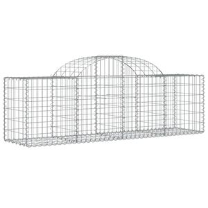 vidaXL Gabion b&aring;gformad 200x50x60/80 cm galvaniserat j&auml;rn