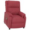 vidaXL Massagefåtölj med uppresningshjälp vinröd konstläder