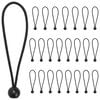 vidaXL Bungee Cords med Bollar 24 st Svart 4 mm x 22 cm Polypropylen