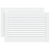 vidaXL Sk&aring;pluckor lamelldesign 2 st vit 39,5x59,4 cm massiv furu