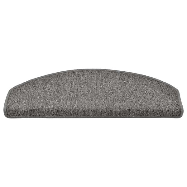 vidaXL Trappmattor 30 st 65x24x4 cm m&ouml;rkgr&aring; halvrunda stora