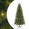 vidaXL Konstgjord julgran med 300 LED-lampor Gr&ouml;n 210 cm PE och PVC