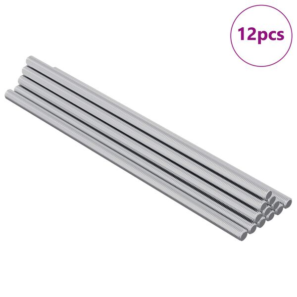 vidaXL G&auml;ngat R&ouml;r 12 pcs Silver 6 x 170 mm St&aring;l