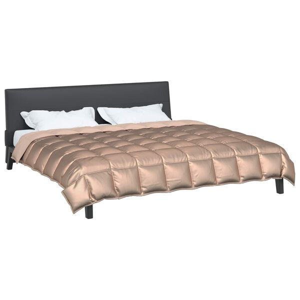 vidaXL Vinter T&auml;cke Guld 220 x 200 cm Satin och Mikrofiber