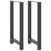 vidaXL Barbordsben antracit 2 st 60x(110-111) cm st&aring;l