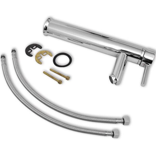 vidaXL Tvättställsblandare mässing