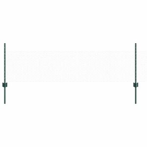 vidaXL Sexkantigt staket med stolpe 10 x 0,5 m PVC-belagda st&aring;l Gr&ouml;n