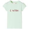 T-shirt med formade &auml;rmar f&ouml;r barn mjuk gr&ouml;n 104