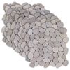 vidaXL Pebble Tiles Taupe 30 x 30 cm Flodsten
