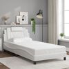 vidaXL Bed Frame "Viana" with LED without Mattress White 100x200 cm