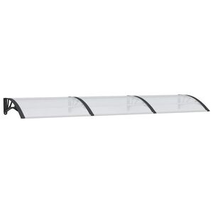 vidaXL Entr&eacute;tak svart och transparent 300x75 cm polykarbonat