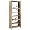vidaXL Bokhylla med 7 hyllor 80x30x200 cm massivt akaciatr&auml;