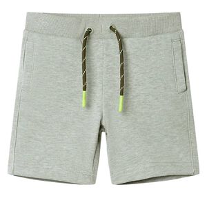 Barnshorts med snöre blandad ljus khaki melange 92