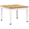 vidaXL Kaffeebord Vit 50 x 48,5 x 36 cm Massivt Akaciatr&auml;