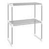 vidaXL Mikrov&aring;gshylla vit 51x27x63 cm aluminium