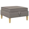 vidaXL Soffpuff med f&ouml;rvaring Taupe 70 x 70 x 40 cm Tyg