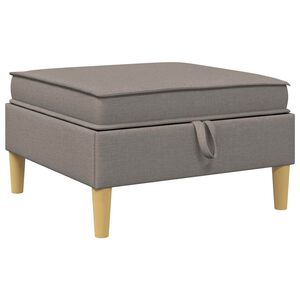 vidaXL Soffpuff med f&ouml;rvaring Taupe 70 x 70 x 40 cm Tyg