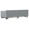 vidaXL Dagbädd utdragbar med lådor ljusgrå 80x200 cm tyg
